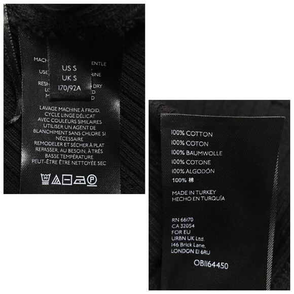 Anthropologie Robin Ribbed Black Racerback Tank Top Womens Small Sleeveless - Picture 8 of 16